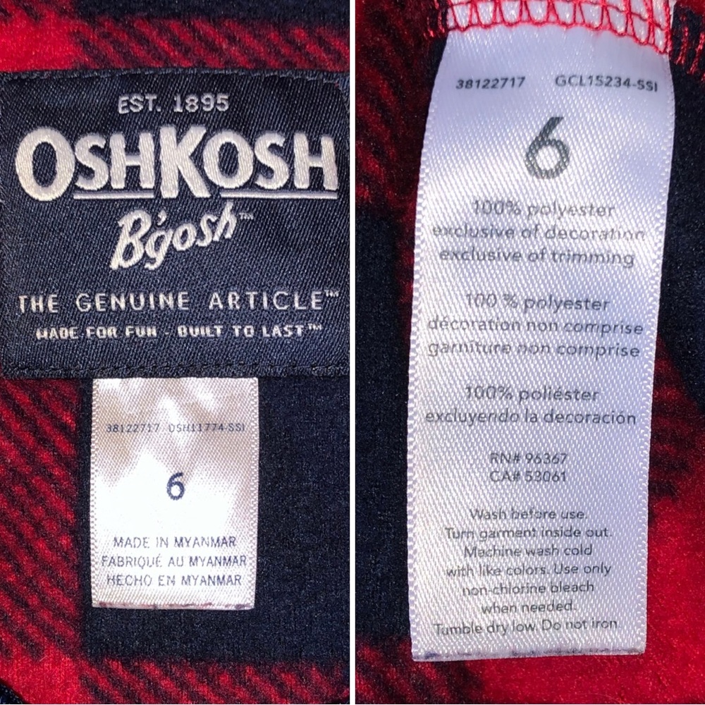 Kids Fleece Jacket Layering Bundle in Blue, Camo, and Lumberjack Plaid; Size 6 - Picture 9 of 12